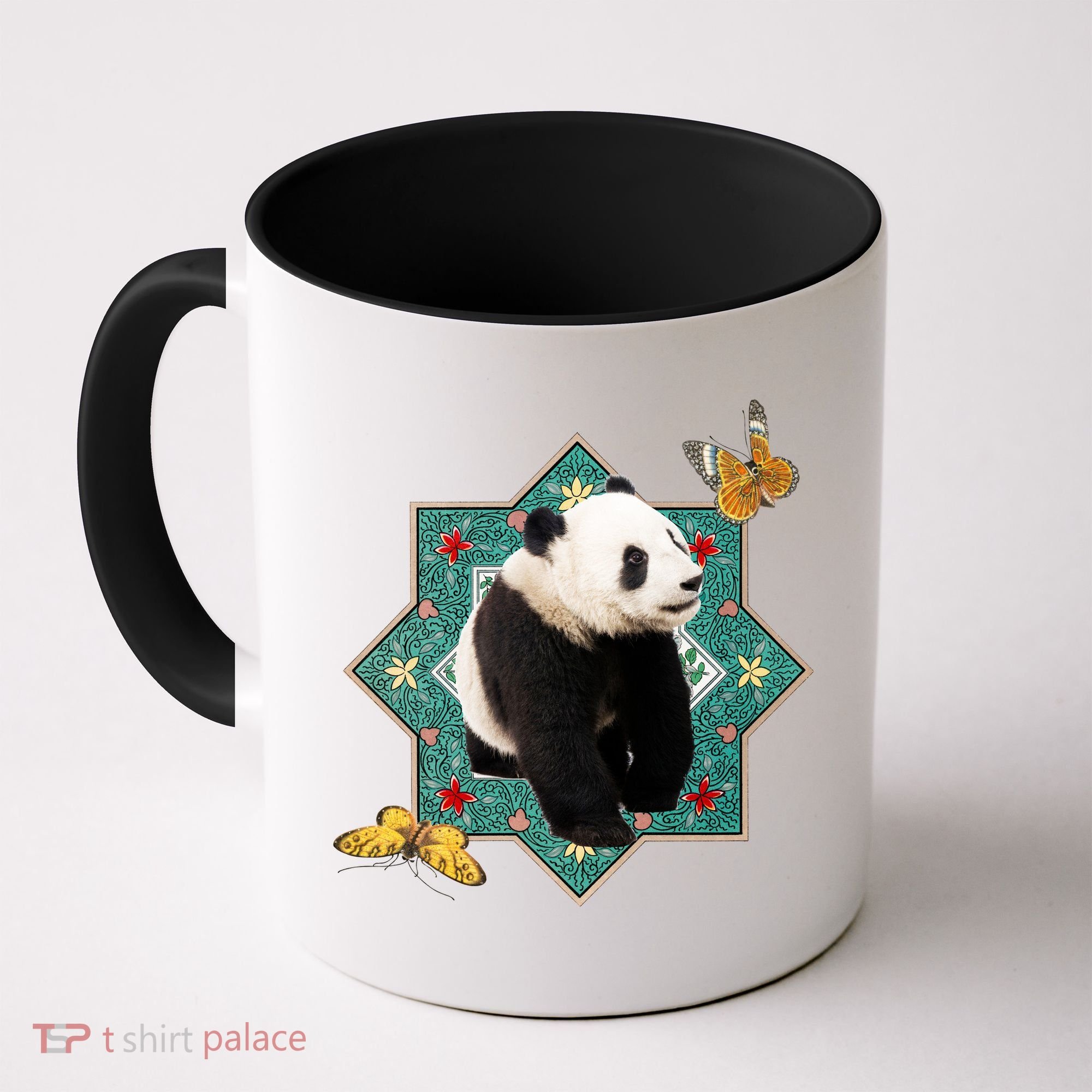 Panda With Butterflies Coffee Mug