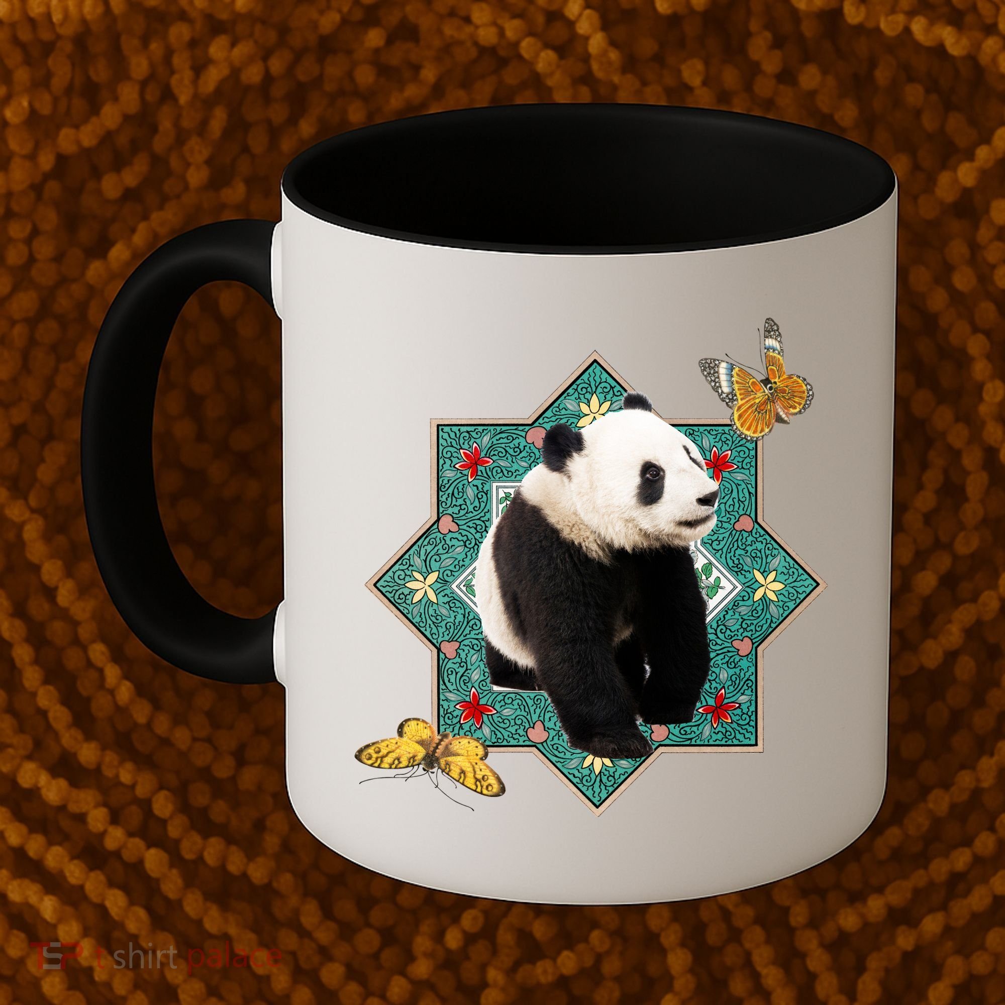 Panda With Butterflies Coffee Mug