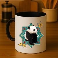 Panda With Butterflies Coffee Mug thumb 4