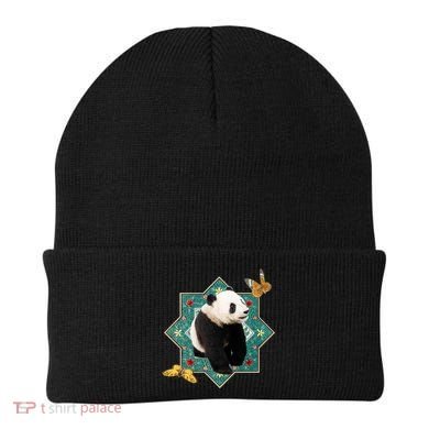 Panda With Butterflies Beanie