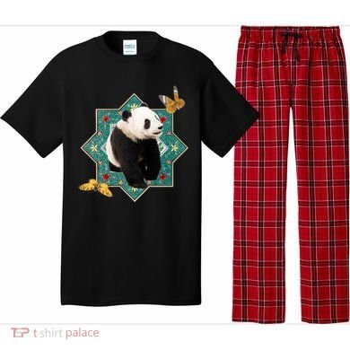 Panda With Butterflies Pajama Set