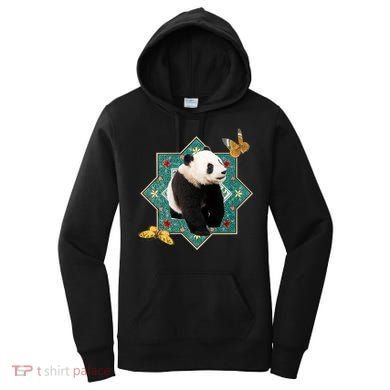 Panda With Butterflies Women's Hoodie