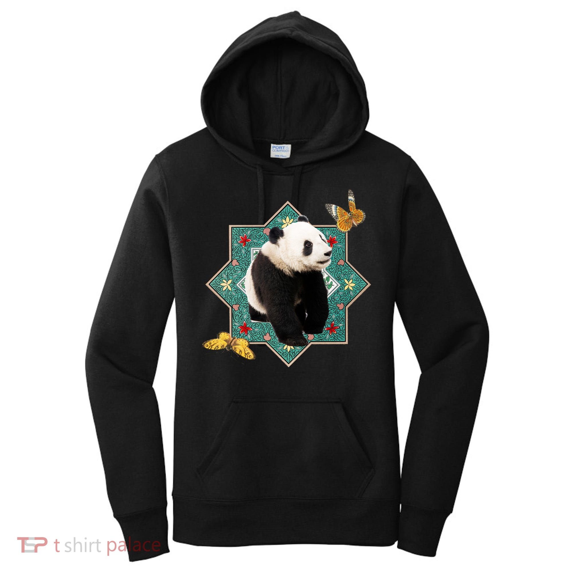 Panda With Butterflies Women's Hoodie