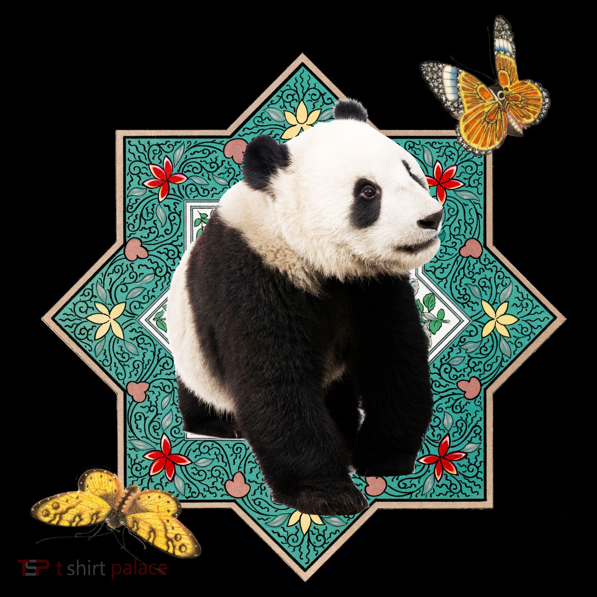 Panda With Butterflies Women's Hoodie