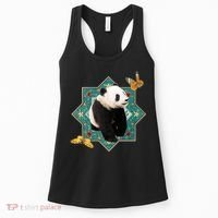 Panda With Butterflies Women's Tank Top thumb 0