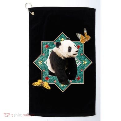 Panda With Butterflies Golf Towel
