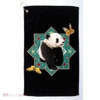 Panda With Butterflies Golf Towel thumb 0