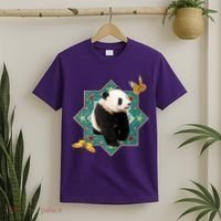 Panda With Butterflies T-Shirt thumb 2