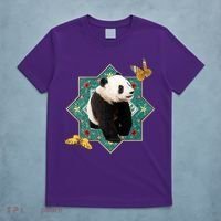 Panda With Butterflies T-Shirt thumb 5