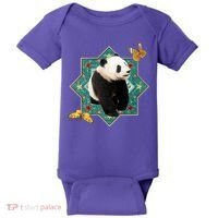 Panda With Butterflies Baby Bodysuit thumb 0