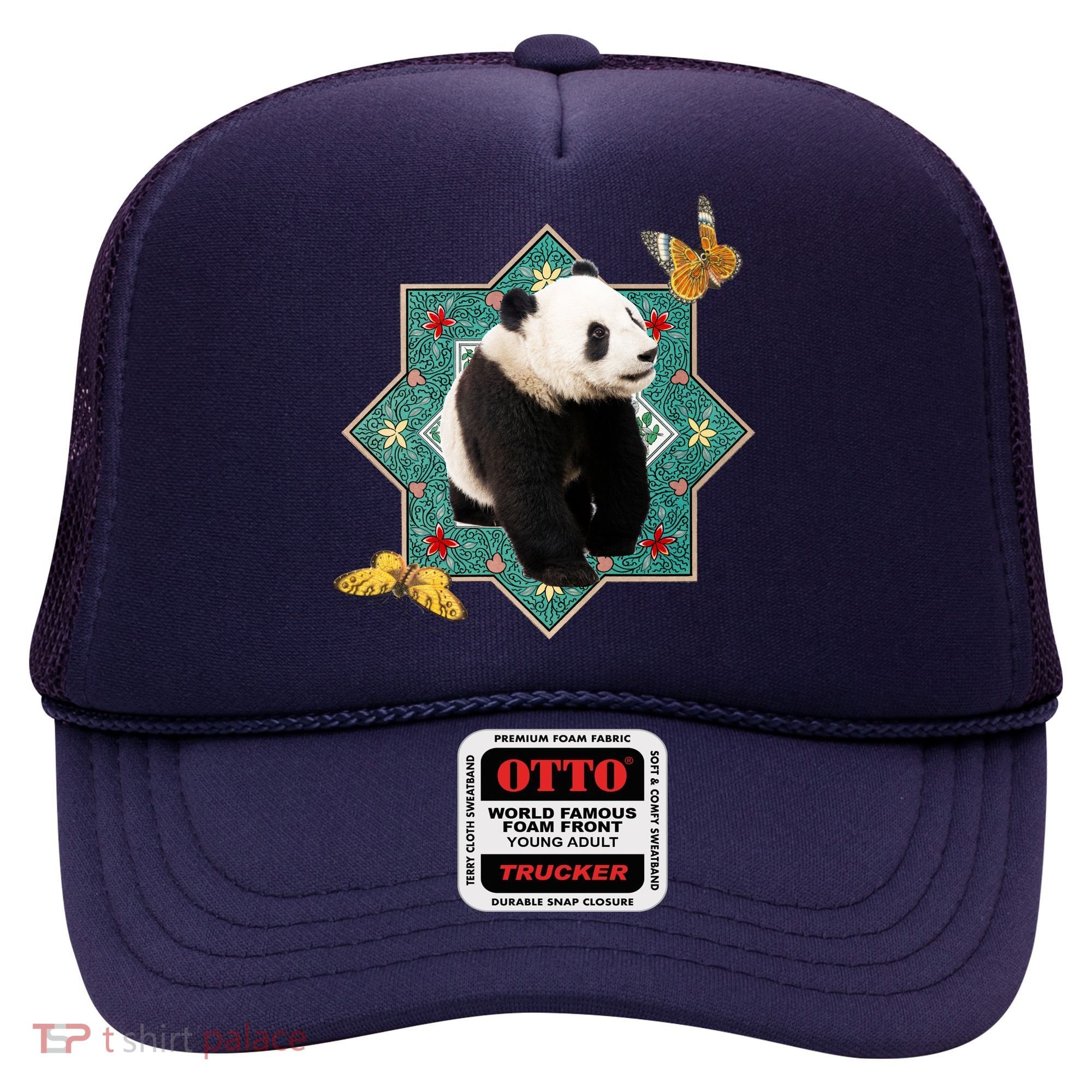 Panda With Butterflies Hat