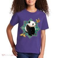 Panda With Butterflies Kids T-Shirt thumb 2