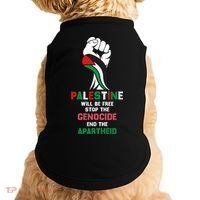 Palestine Will Be Free Stop The Genocide End The Apartheid  Doggie Tank thumb 0