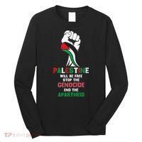Palestine Will Be Free Stop The Genocide End The Apartheid  Long Sleeve Shirt thumb 0