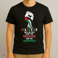 Palestine Will Be Free Stop The Genocide End The Apartheid  T-Shirt thumb 3