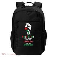 Palestine Will Be Free Stop The Genocide End The Apartheid  Backpack thumb 0