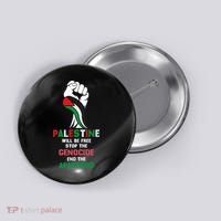 Palestine Will Be Free Stop The Genocide End The Apartheid  Button thumb 0