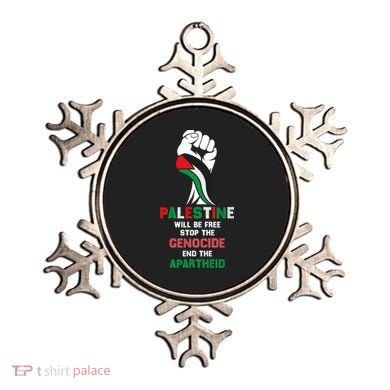 Palestine Will Be Free Stop The Genocide End The Apartheid  Ornament