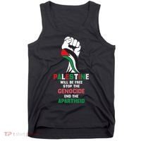 Palestine Will Be Free Stop The Genocide End The Apartheid  Tank Top thumb 0