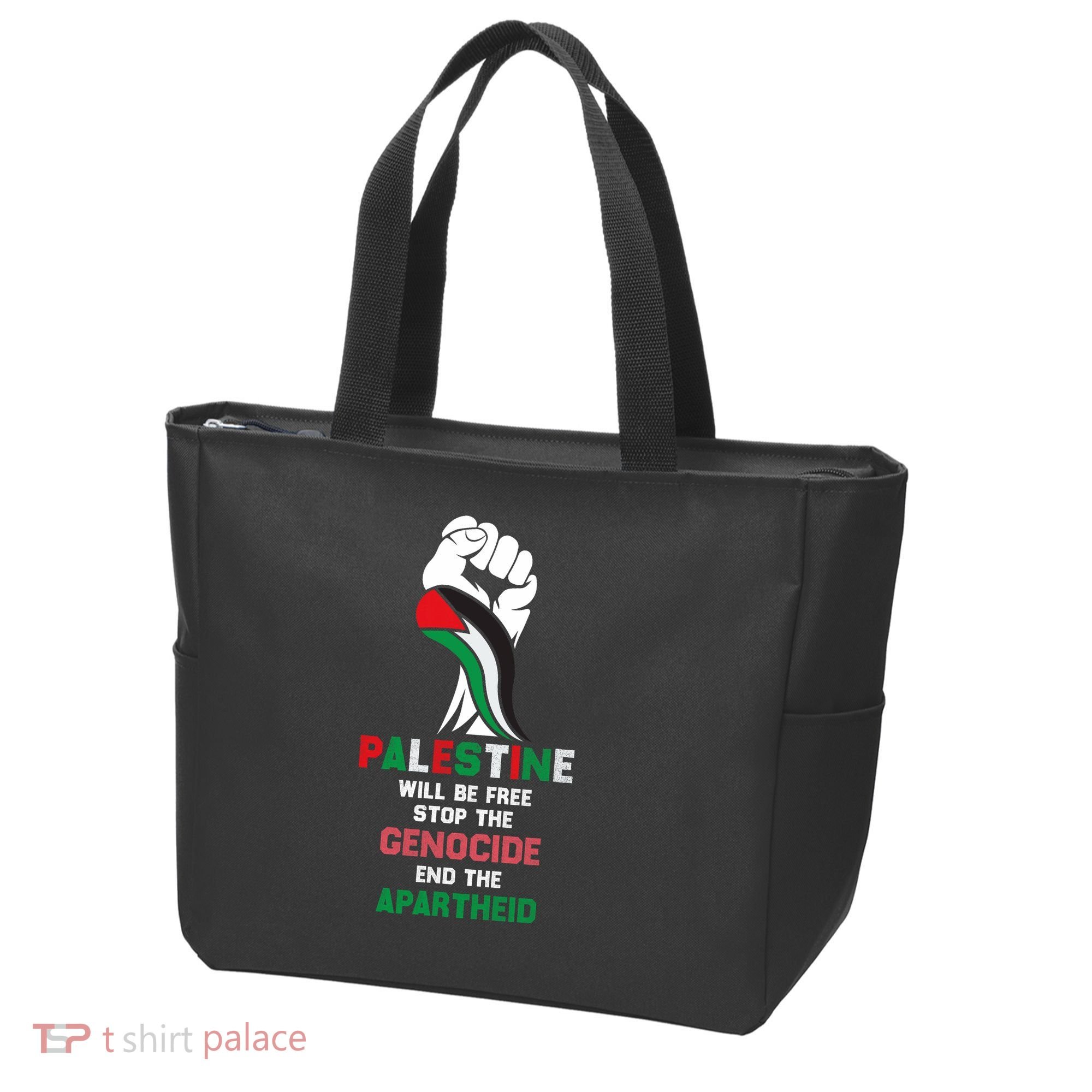 Palestine Will Be Free Stop The Genocide End The Apartheid  Tote Bag