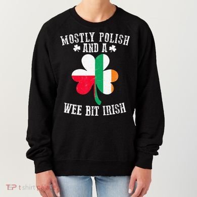 Polish Wee Bit Irish Poland Funny St Patricks Day Women's Sweatshirt