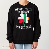 Polish Wee Bit Irish Poland Funny St Patricks Day Women's Sweatshirt thumb 0