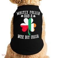Polish Wee Bit Irish Poland Funny St Patricks Day Doggie Tank thumb 0