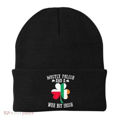 Polish Wee Bit Irish Poland Funny St Patricks Day Beanie