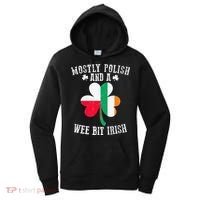 Polish Wee Bit Irish Poland Funny St Patricks Day Women's Hoodie thumb 0