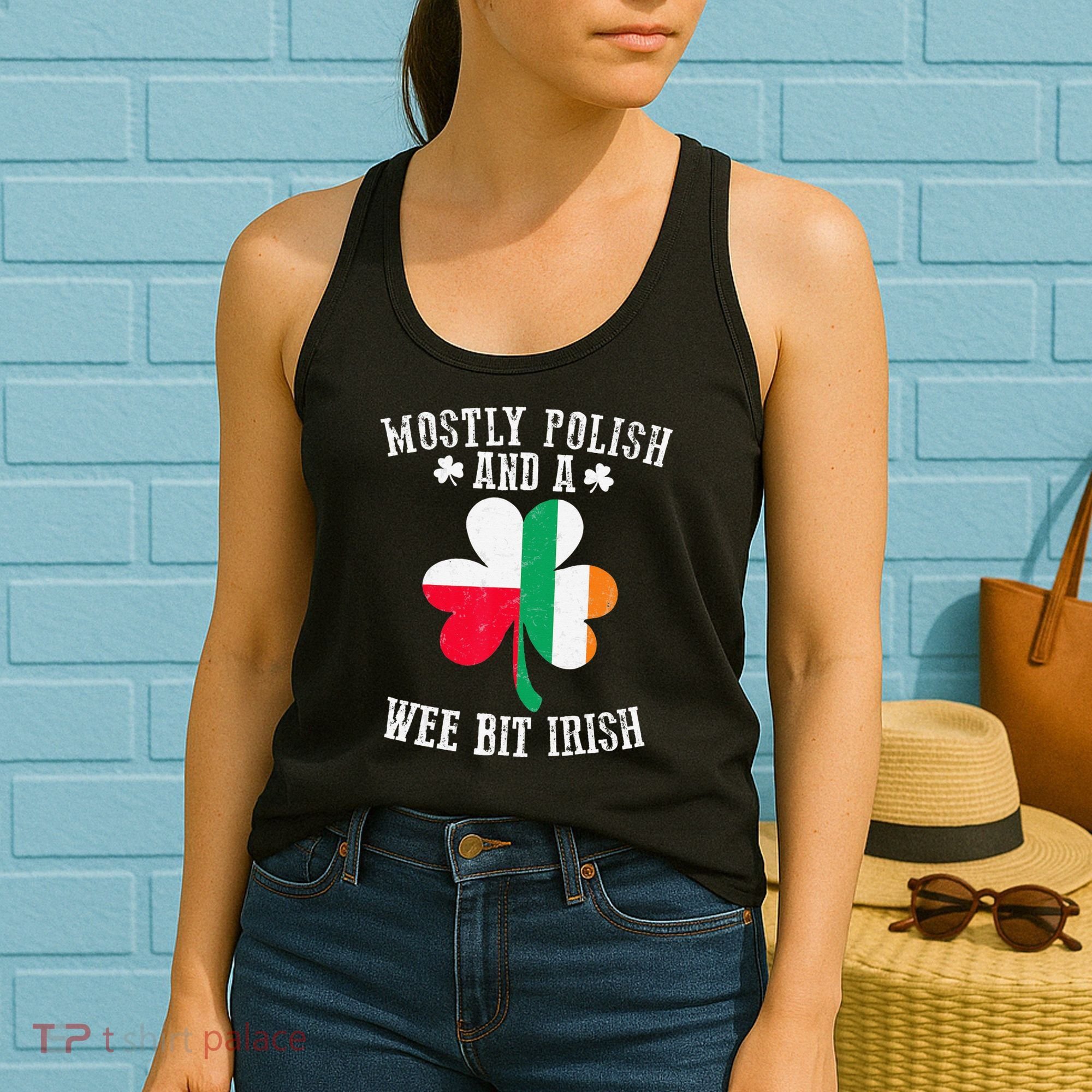 Polish Wee Bit Irish Poland Funny St Patricks Day Women's Tank Top