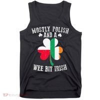 Polish Wee Bit Irish Poland Funny St Patricks Day Tank Top thumb 0