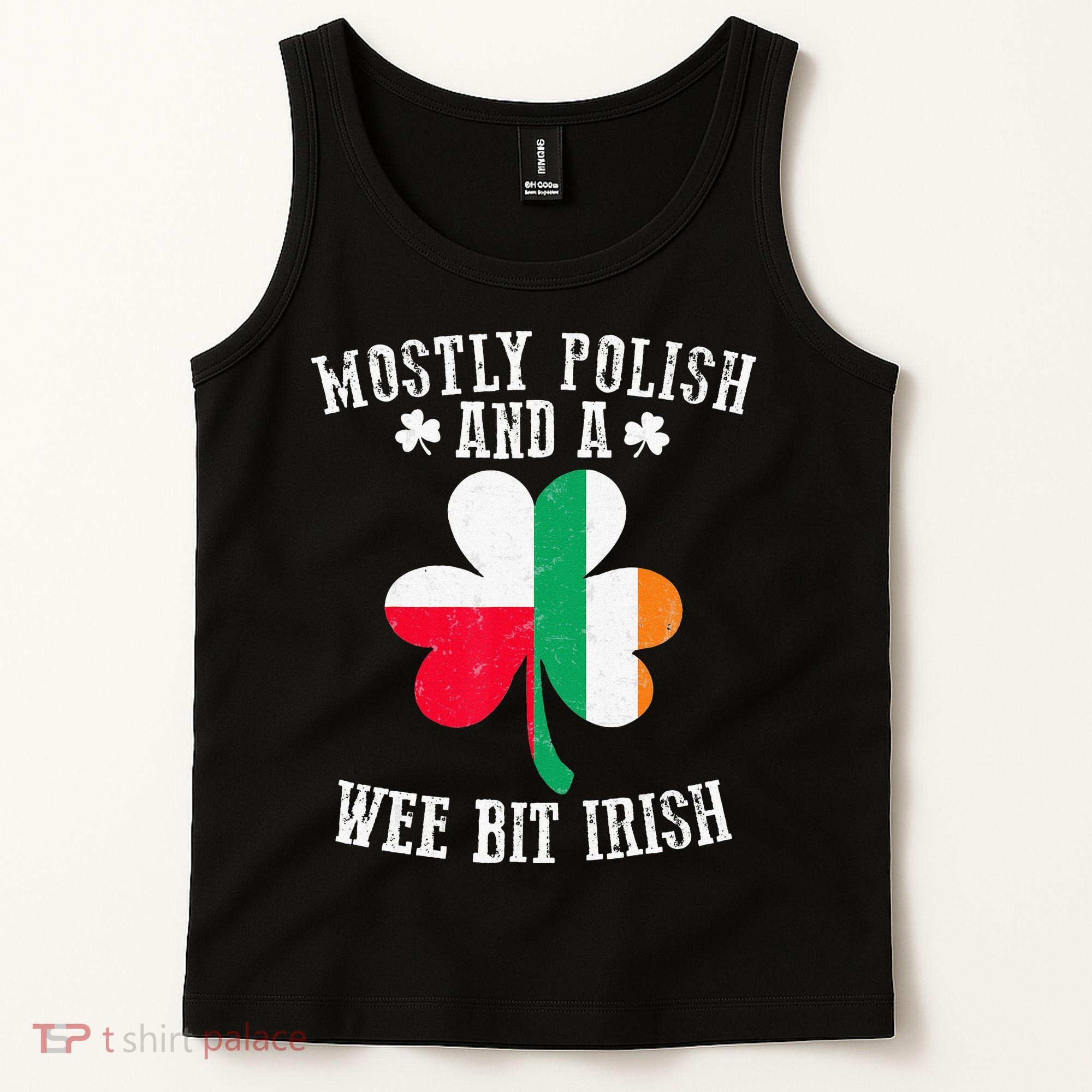 Polish Wee Bit Irish Poland Funny St Patricks Day Tank Top