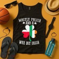 Polish Wee Bit Irish Poland Funny St Patricks Day Tank Top thumb 4