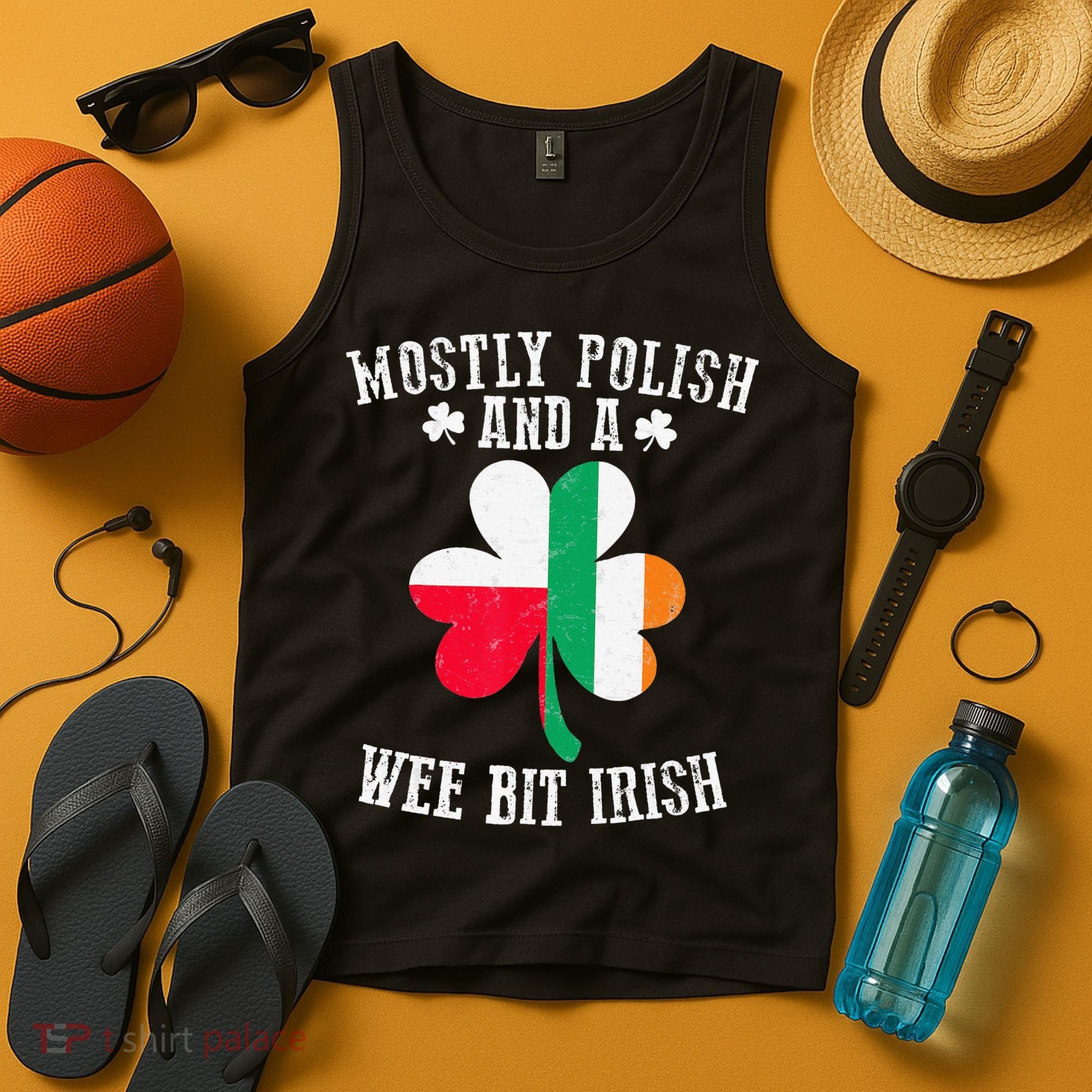 Polish Wee Bit Irish Poland Funny St Patricks Day Tank Top