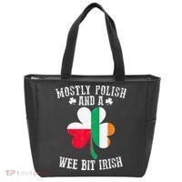 Polish Wee Bit Irish Poland Funny St Patricks Day Tote Bag thumb 0