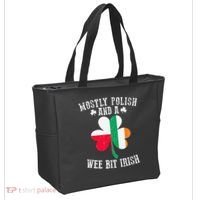 Polish Wee Bit Irish Poland Funny St Patricks Day Tote Bag thumb 2