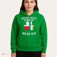 Polish Wee Bit Irish Poland Funny St Patricks Day Hoodie thumb 5