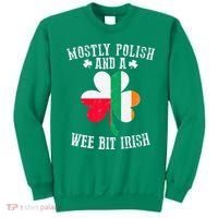 Polish Wee Bit Irish Poland Funny St Patricks Day Sweatshirt thumb 0