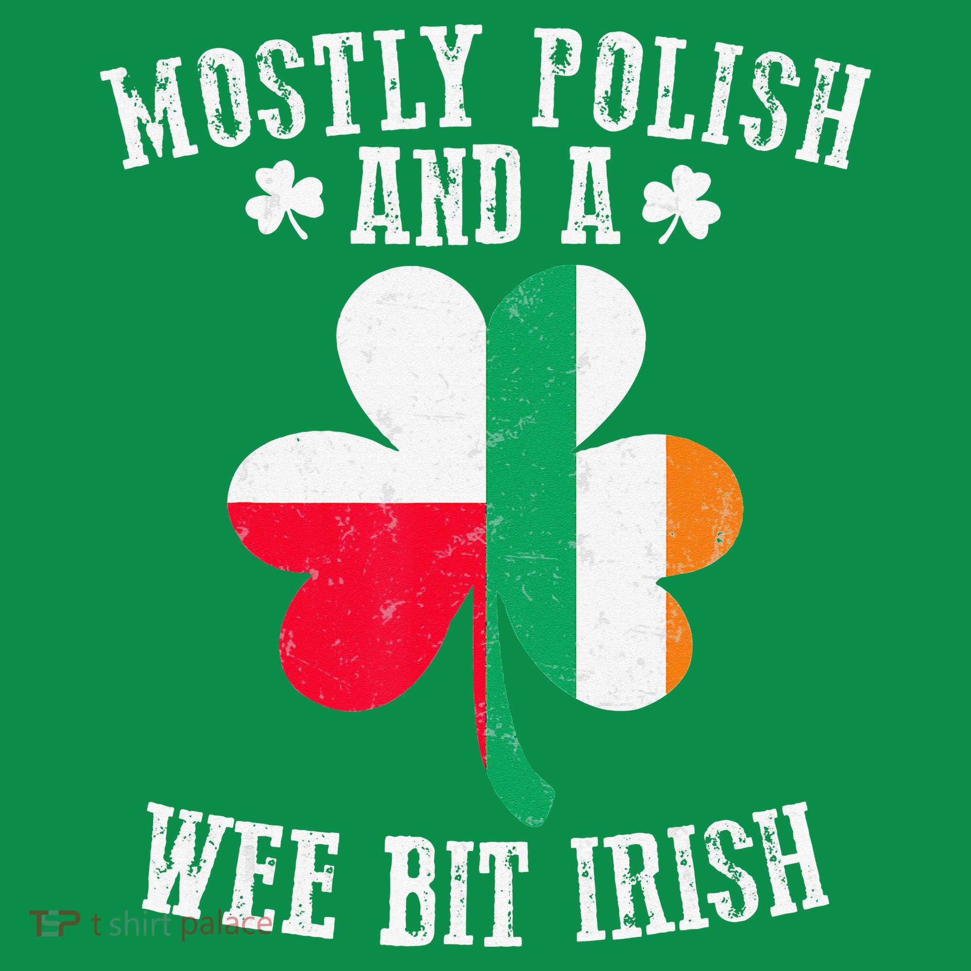 Polish Wee Bit Irish Poland Funny St Patricks Day Sweatshirt