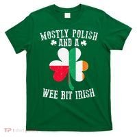 Polish Wee Bit Irish Poland Funny St Patricks Day T-Shirt thumb 0
