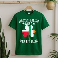 Polish Wee Bit Irish Poland Funny St Patricks Day T-Shirt thumb 2