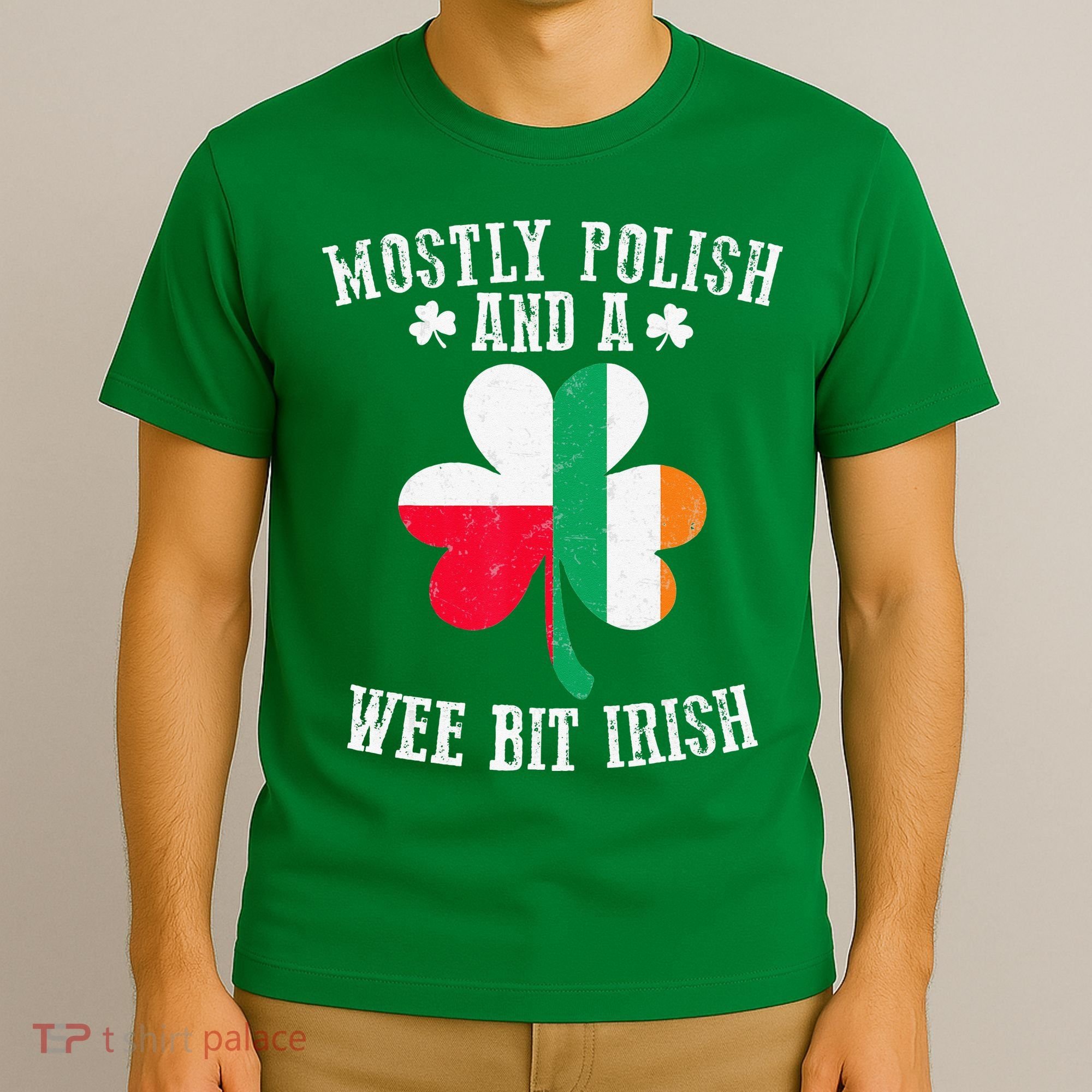 Polish Wee Bit Irish Poland Funny St Patricks Day T-Shirt