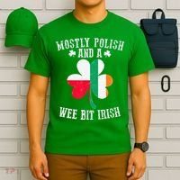 Polish Wee Bit Irish Poland Funny St Patricks Day T-Shirt thumb 6