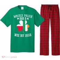 Polish Wee Bit Irish Poland Funny St Patricks Day Pajama Set thumb 0