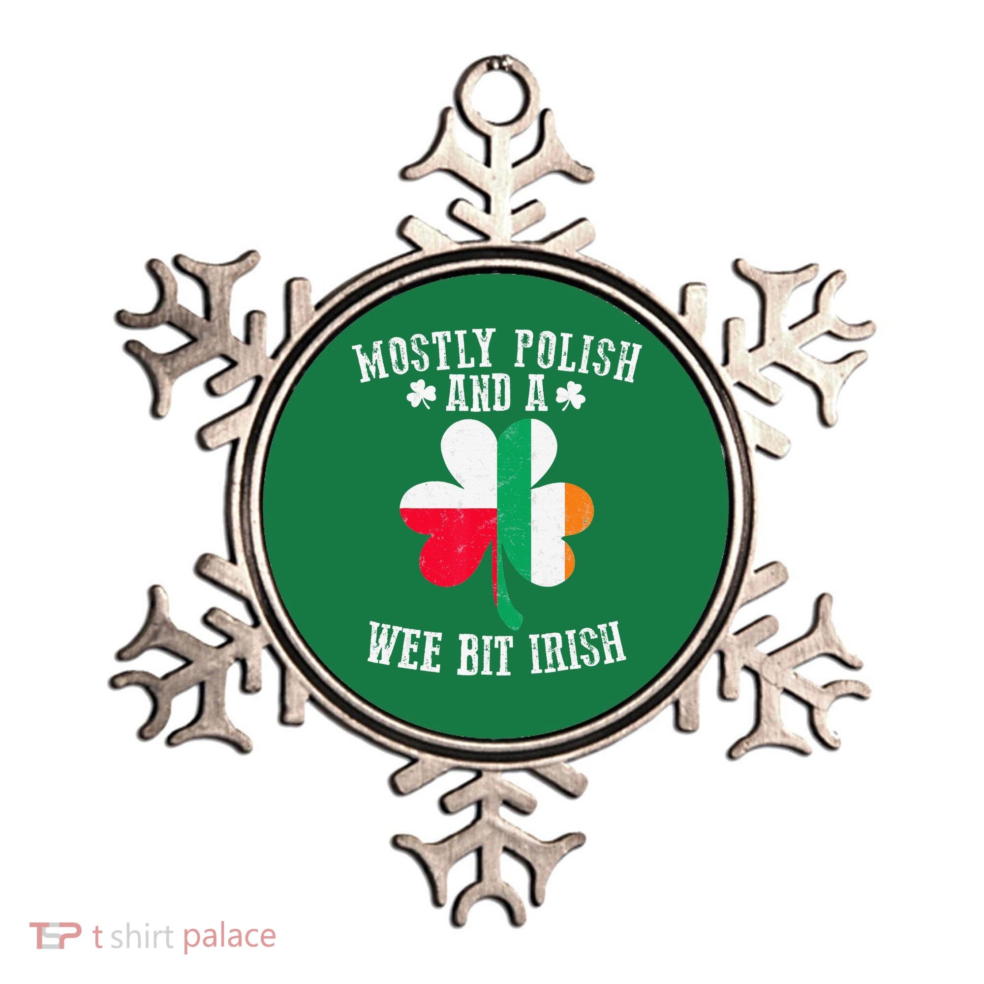 Polish Wee Bit Irish Poland Funny St Patricks Day Ornament