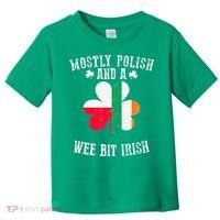 Polish Wee Bit Irish Poland Funny St Patricks Day Toddler T-Shirt thumb 0