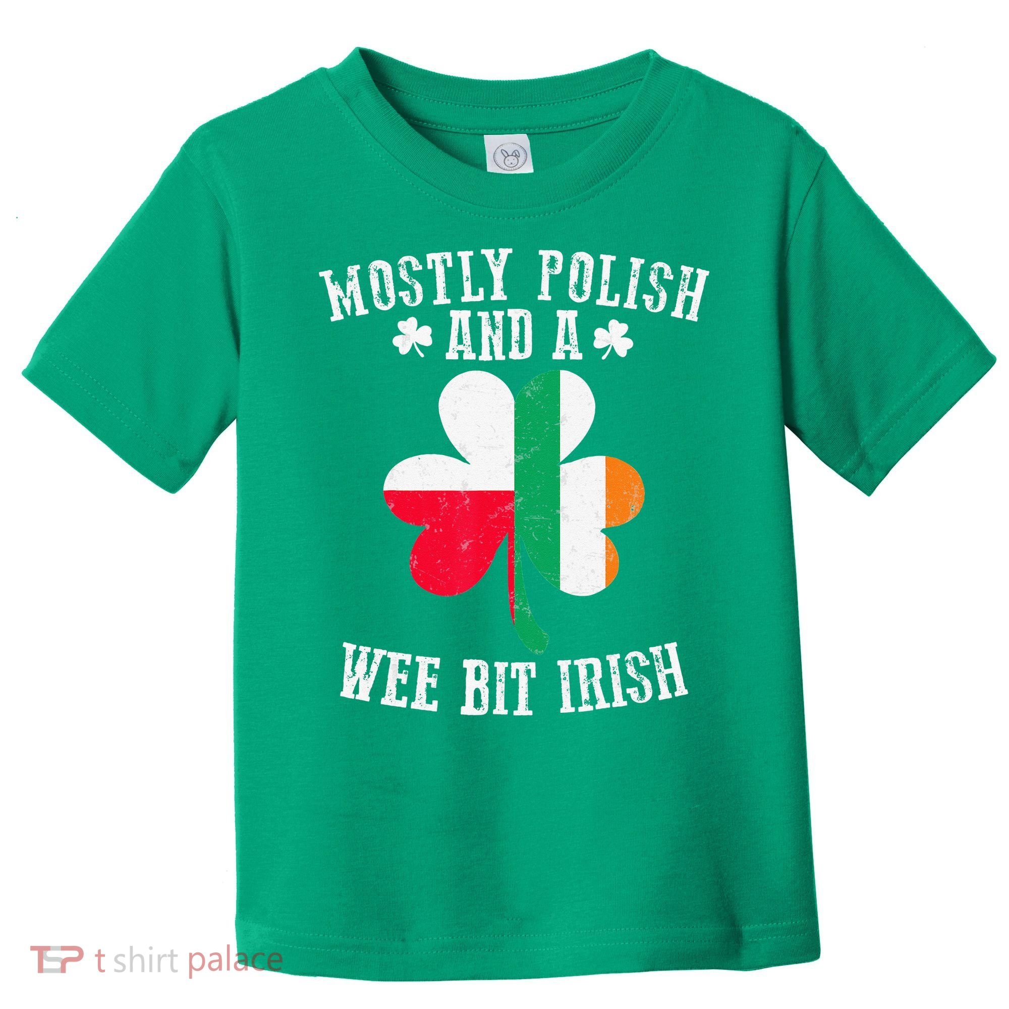 Polish Wee Bit Irish Poland Funny St Patricks Day Toddler T-Shirt