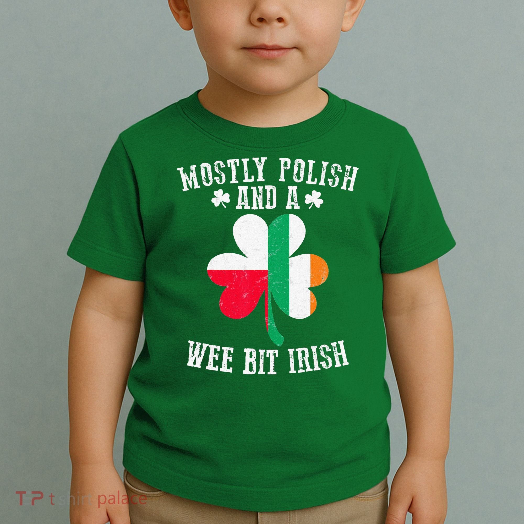 Polish Wee Bit Irish Poland Funny St Patricks Day Toddler T-Shirt