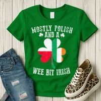 Polish Wee Bit Irish Poland Funny St Patricks Day Women's T-Shirt thumb 3