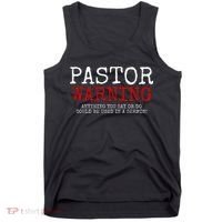 Pastor Warning Church Religious Faith Jesus Funny Christian Tank Top thumb 0